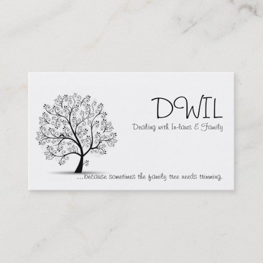Customizable Family Tree DWIL Card Business Card