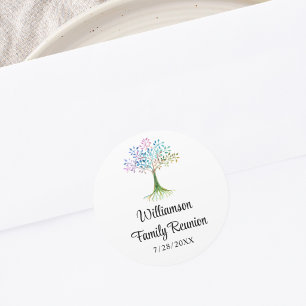Family Tree Family Reunion Classic Round Sticker