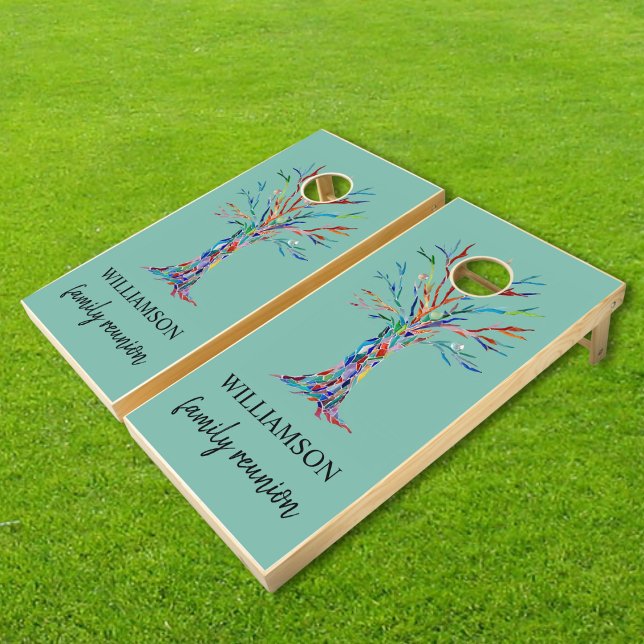 Family Tree Family Reunion Cornhole Set (Creator Uploaded)