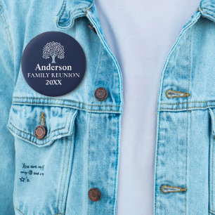 Family Tree Family Reunion Custom Name/Date Button