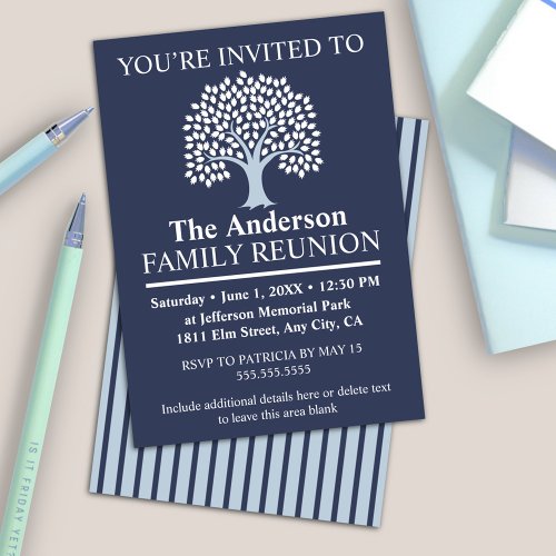 Family Tree Family Reunion Custom NameDate Invitation