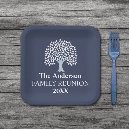 Family Tree Family Reunion Custom NameDate Paper Plates