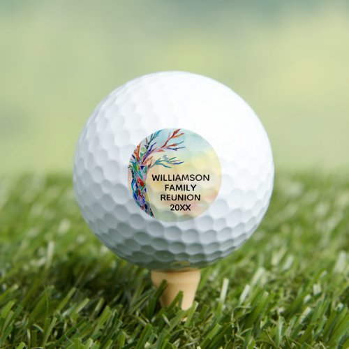 Family Tree Family Reunion Golf Balls