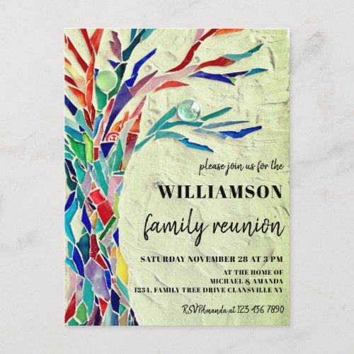 Family Tree Family Reunion Green Invitation