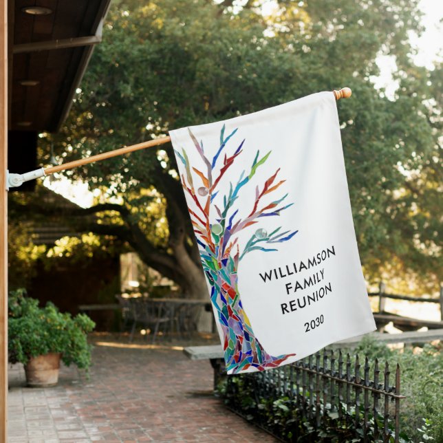 Family Tree Family Reunion House Flag (In SItu)