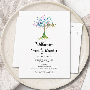 Family Tree Family Reunion Invitation Postcard