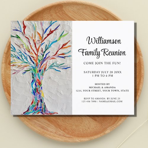 Family Tree Family Reunion  Invitation Postcard