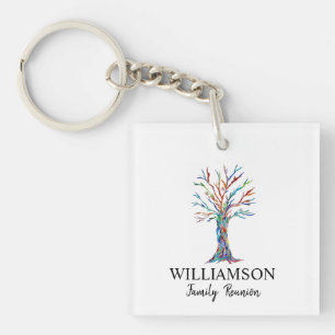 Family Tree Family Reunion Keychain