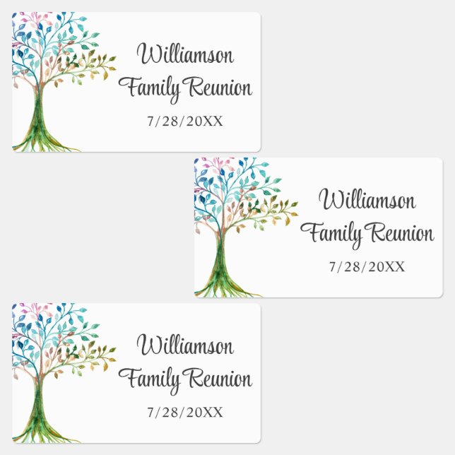 Family Tree Family Reunion Labels (Group)