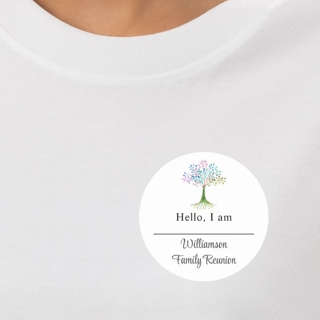 Family Tree Family Reunion Name Tag (Creator Uploaded)