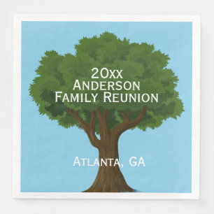 Family Tree Family Reunion Paper Dinner Napkins