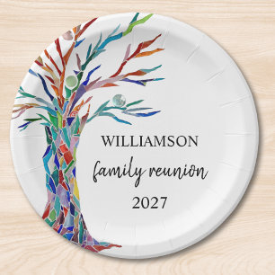 Family Tree Family Reunion Paper Plate