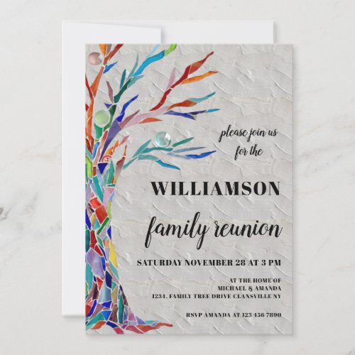 Family Tree Family Reunion Party Invitation