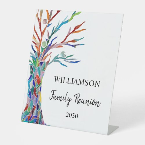 Family Tree Family Reunion Pedestal Sign