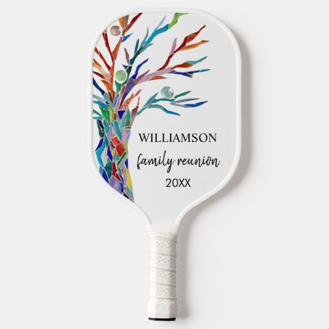 Family Tree Family Reunion Pickleball Paddle (Back)