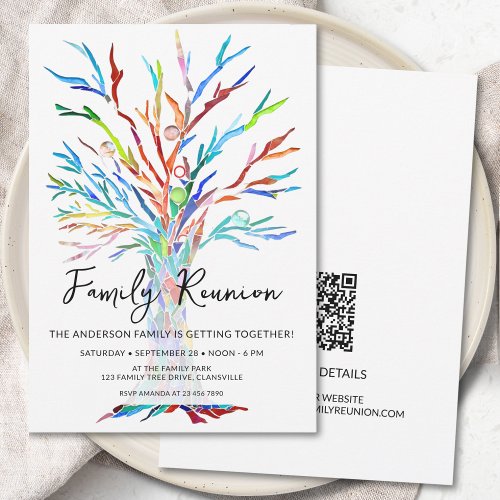 Family Tree Family Reunion QR Code