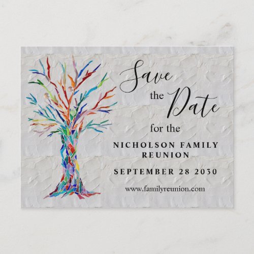 Family Tree Family Reunion Save The Date Announcement Postcard