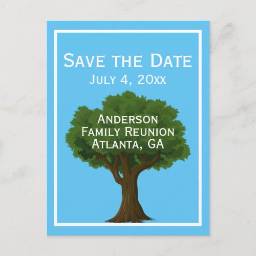Family Tree  Family Reunion Save the Date Announcement Postcard