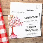 Family Tree family Reunion Save The Date Announcement Postcard<br><div class="desc">Send a Save the Date for the upcoming family reunion with this unique announcement postcard. It features a watercolor family tree and stylish typography. Easily customizable. Add a message to the back of the postcard. Use the Design Tool to change the text size, style, or color. As we create our...</div>