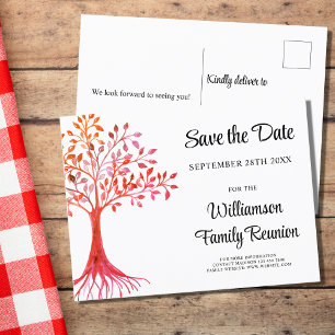 Family Tree family Reunion Save The Date Announcement Postcard