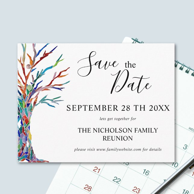 Family Tree Family Reunion Save The Date Announcement Postcard (Creator Uploaded)