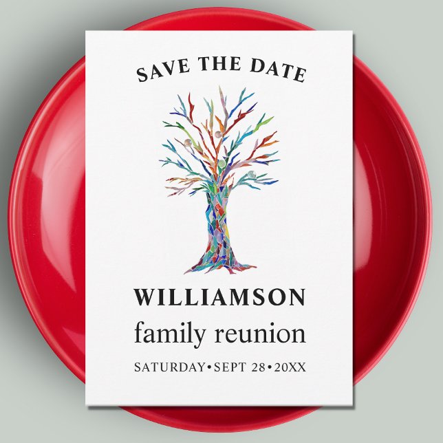 Family Tree Family Reunion Save The Date Card (Creator Uploaded)
