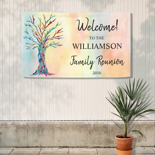 Family Tree Family Reunion Welcome Banner