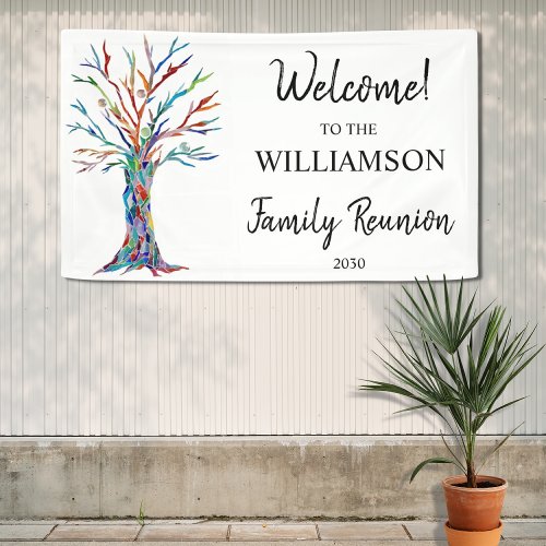 Family Tree Family Reunion Welcome Banner