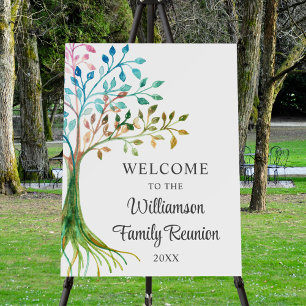 Family Tree Family Reunion Welcome Sign