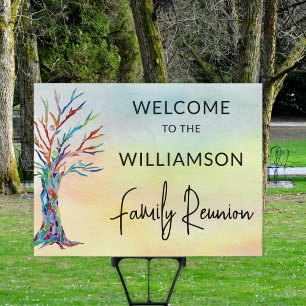 Family Tree Family Reunion Welcome Sign