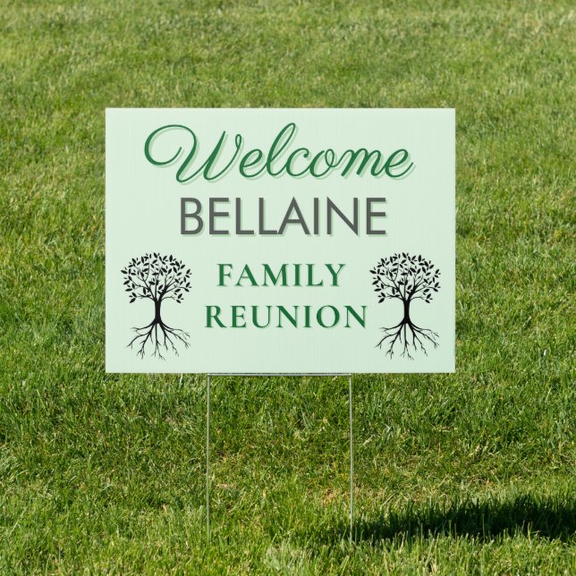 Family Tree! Family Reunion yard sign (Insitu)