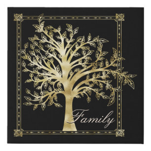 Family Tree Faux Canvas Print