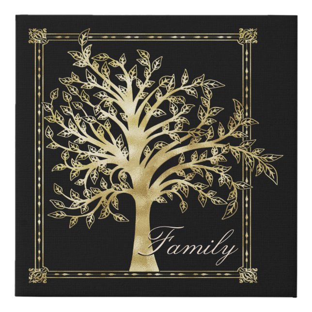 Family Tree Faux Canvas Print (Front)