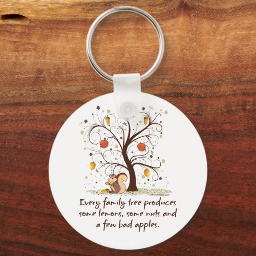 Family Tree Funny Keychain