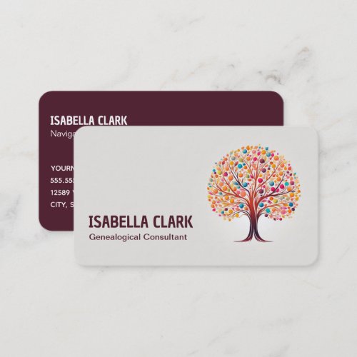 Family Tree Genealogist Business Card