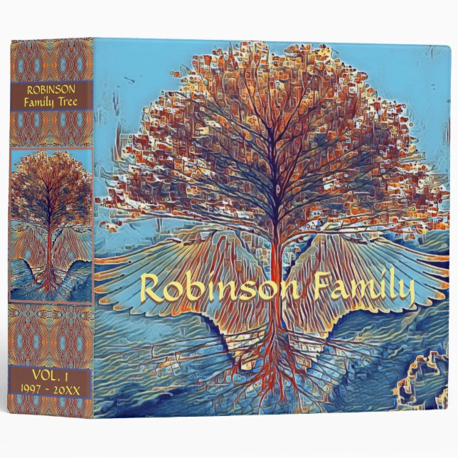 Family Tree Genealogy 3 Ring Binder (Front/Spine)
