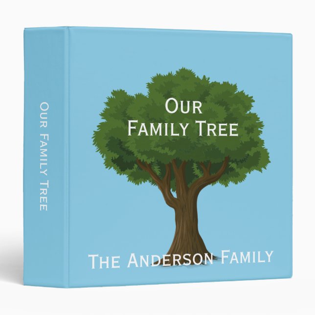Family Tree Genealogy 3 Ring Binder (Front/Spine)