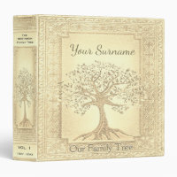 Family Tree Genealogy Album Gold Binder