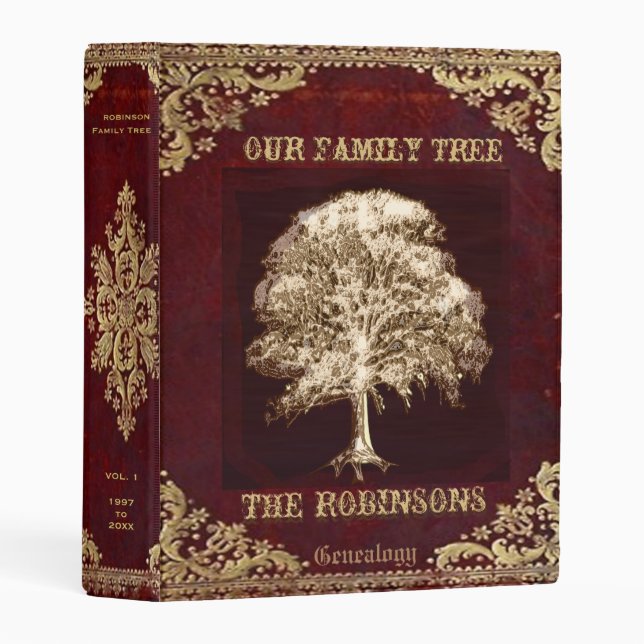 Family Tree Genealogy Album Mini Binder (Front/Spine)