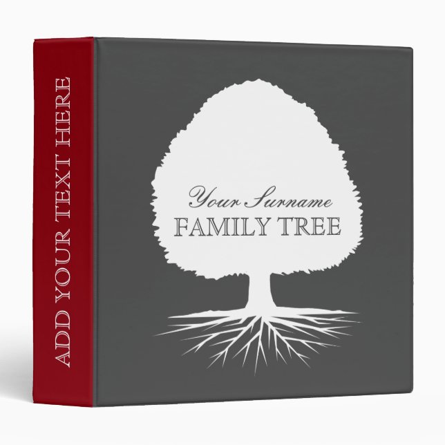 Family tree genealogy binders for genealogist (Front/Spine)