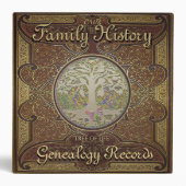 Family Tree | Genealogy Family History 3 Ring Binder | Zazzle