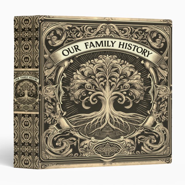 Family Tree | Genealogy Family History 3 Ring Binder (Front/Spine)