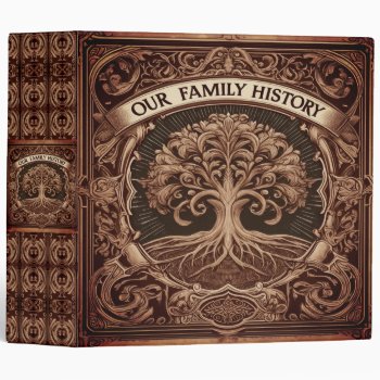 Family Tree | Genealogy Family History 3 Ring Binder by thetreeoflife at Zazzle