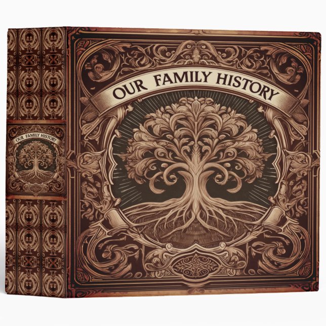 Family Tree | Genealogy Family History 3 Ring Binder (Front/Spine)