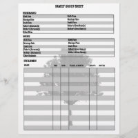 Family Tree Genealogy Group Sheet