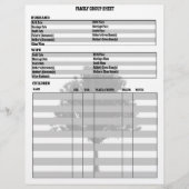 Family Tree Genealogy Group Sheet (Front)