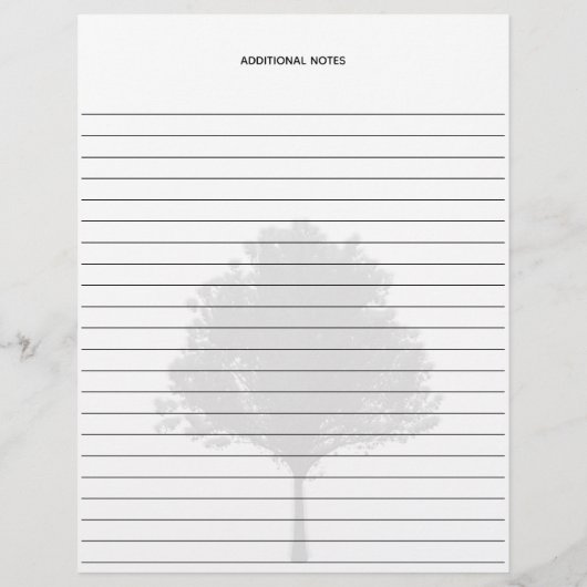 Family Tree Genealogy Group Sheet (Back)