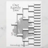 Genealogy Organizer: A 5 Generation Pedigree Family Tree Notebook with  Charts and Forms in Classic Black