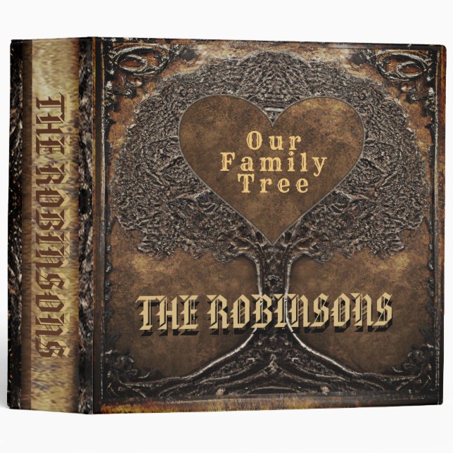 Family Tree Genealogy Pedigree 3 Ring Binder (Front/Spine)