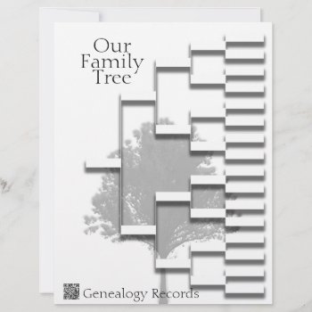 Family Tree Genealogy Pedigree Qr Code by thetreeoflife at Zazzle